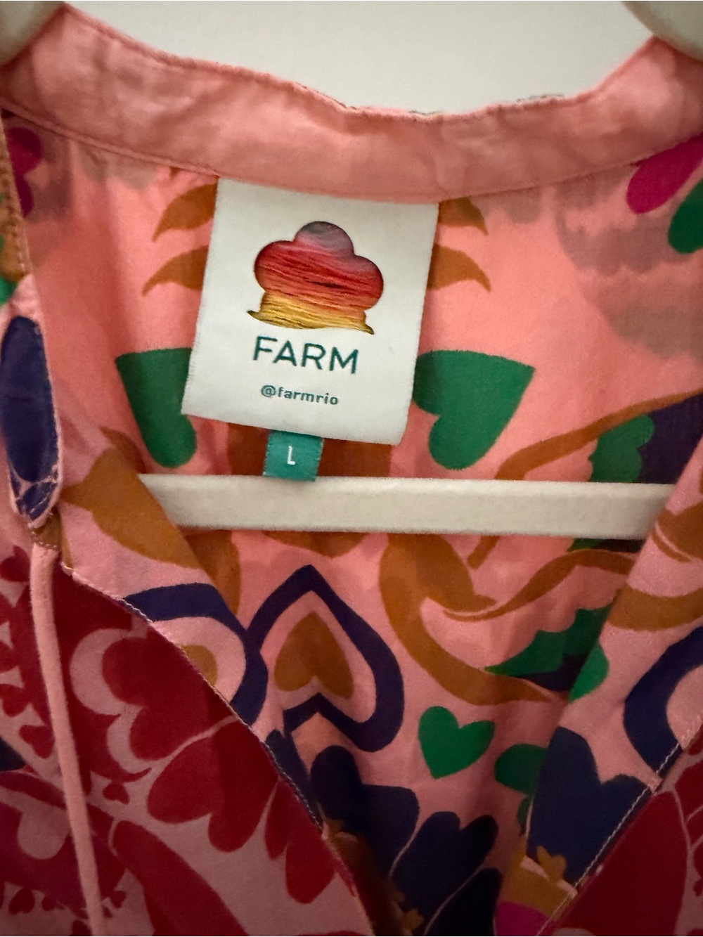 FARM Rio Pink Multi Heart & Floral Print Dress - Picture 3 of 3